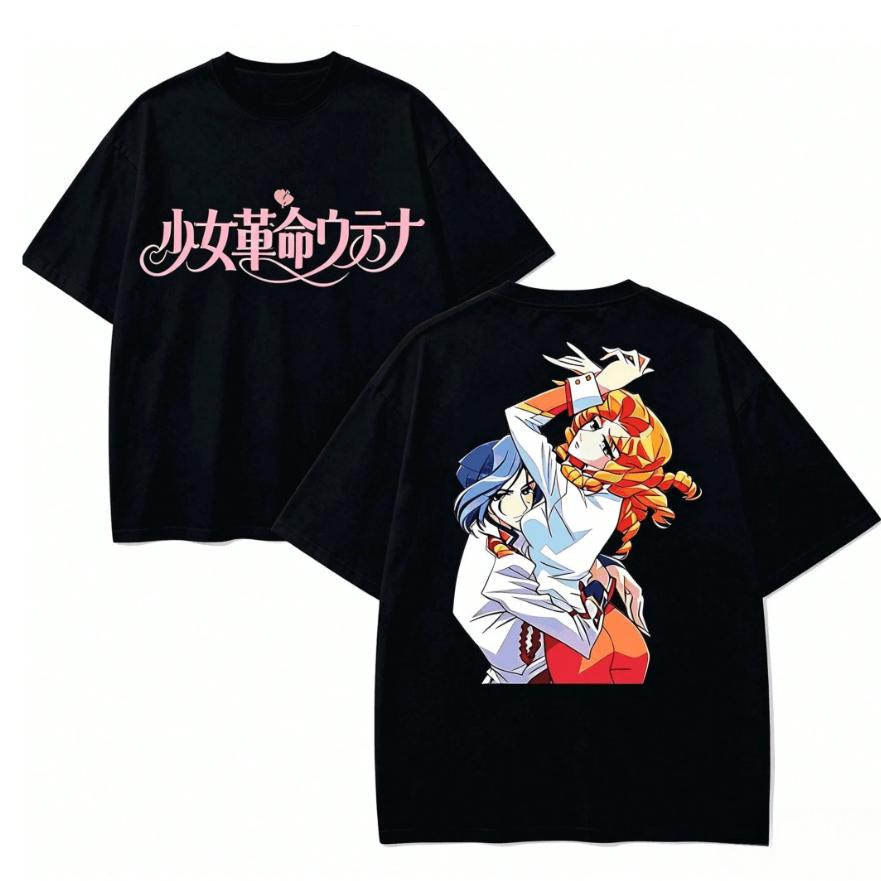 Summer Hot Sale Revolutionary Girl Utenagraphic Tshirt Y2k Unisex Vintage Hip Hop Round Tshirts Print Crew Neck Casual T Shirt