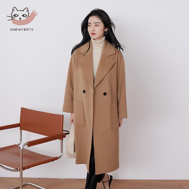 Women's 90% Wool 10% Cashmere Long Winter Coat