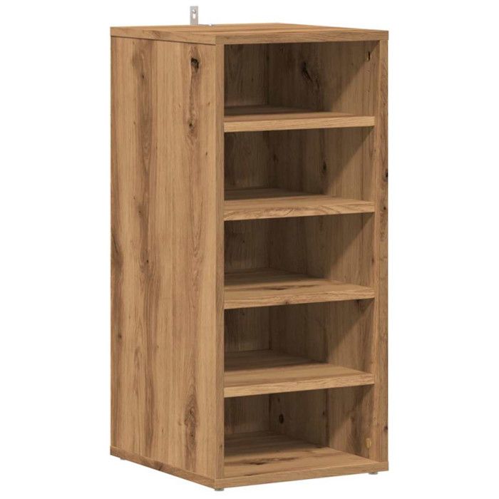 VidaXL Armoire à chaussures chêne artisanal bois d'ingénierie, armoire de rangement de chaussures, support à chaussures, 856712