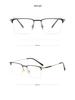 Ultra-Light Men's Half-Frame Alloy Myopia Glasses - Retro Metal Design