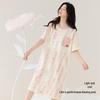 Women's 100% Cotton Short Sleeve Nightdress with Pocket