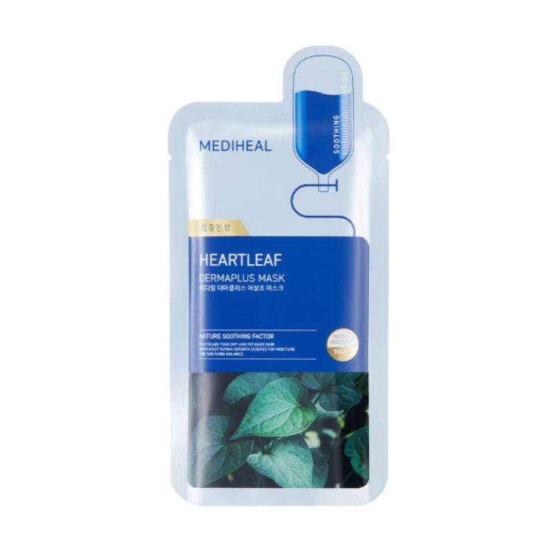 Mediheal Derma Plus Heartleaf Mask Soothing Calming Sheet Mask 22ml x 10 Sheets 1