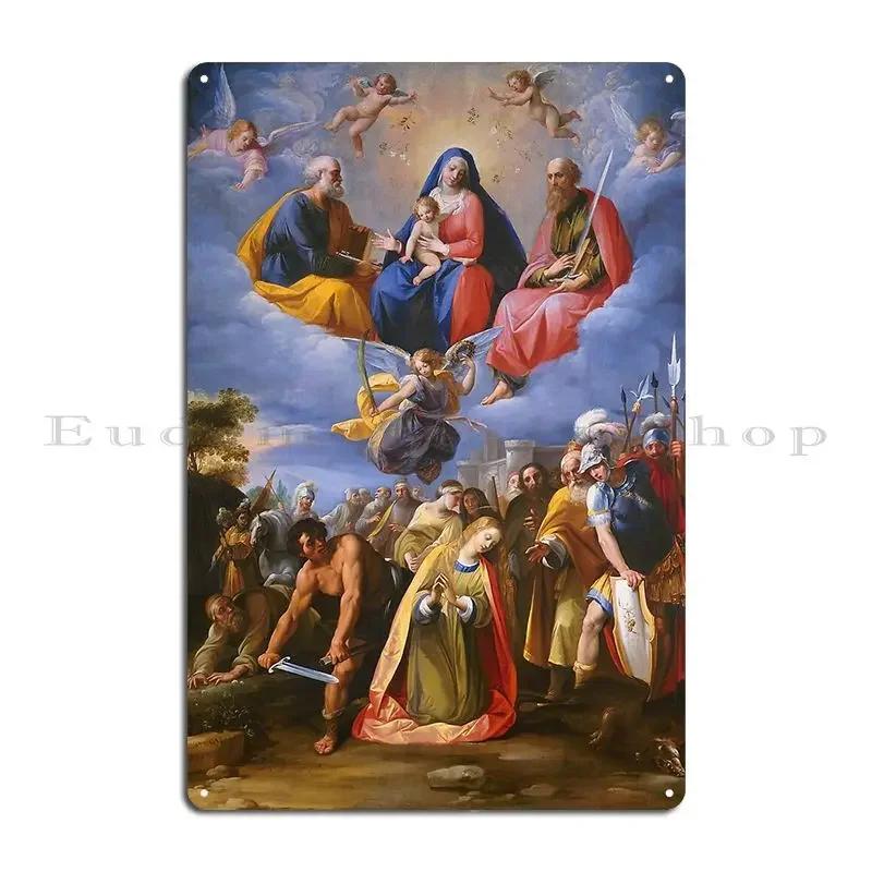 Martyrdom Of Saint Margaret Giuseppe Cesari Renaissance Christian Art Metal Sign Custom Club Cinema Tin Sign Poster 20x30cm(7.8x11.8inch)