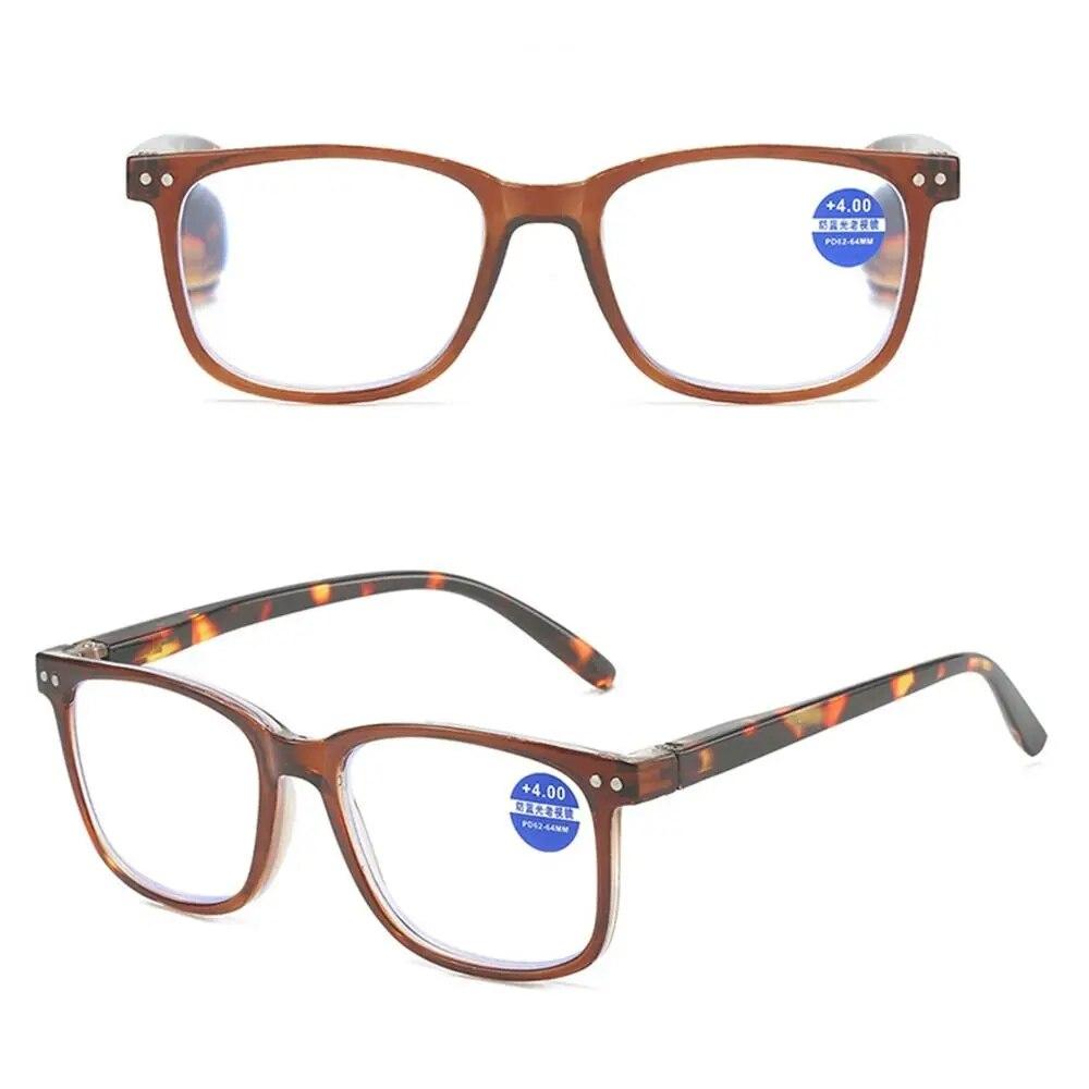 Fashion Square Anti-Blue Light Reading Glasses Urltra-Light Eye Protection Glasses Men Women Elegant Comfortable Eyeglasses
