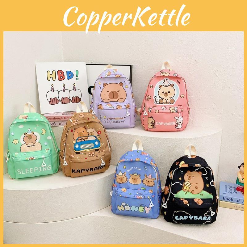 Capybara Character Kids School Bag With Lightweight Design And Fun Pattern For Early Education