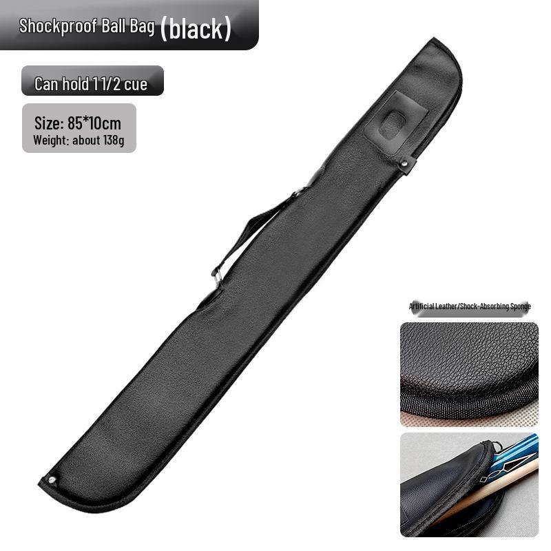 Three-Quarter Portable Billiard Cue Sleeve & Bag for Nine-ball & Big-head Cues