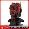 592Pcs Moc Star Battle A Great Looking Darth Maul Head Helmets Model Building Blocks Stacking Bricks Creative Kid Toy Gifts Diy