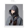 Women S Winter Warm Scarf Hat Integrated Cap For Outdoor Cycling Windproof Solid Color