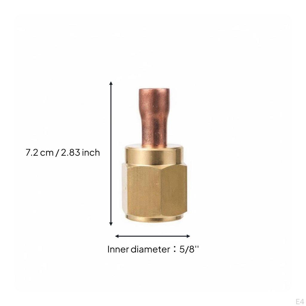 Cooling System Copper Pipe Connector HighPressure Resistant Flared Nut to Sweat Adapter Leak Brass