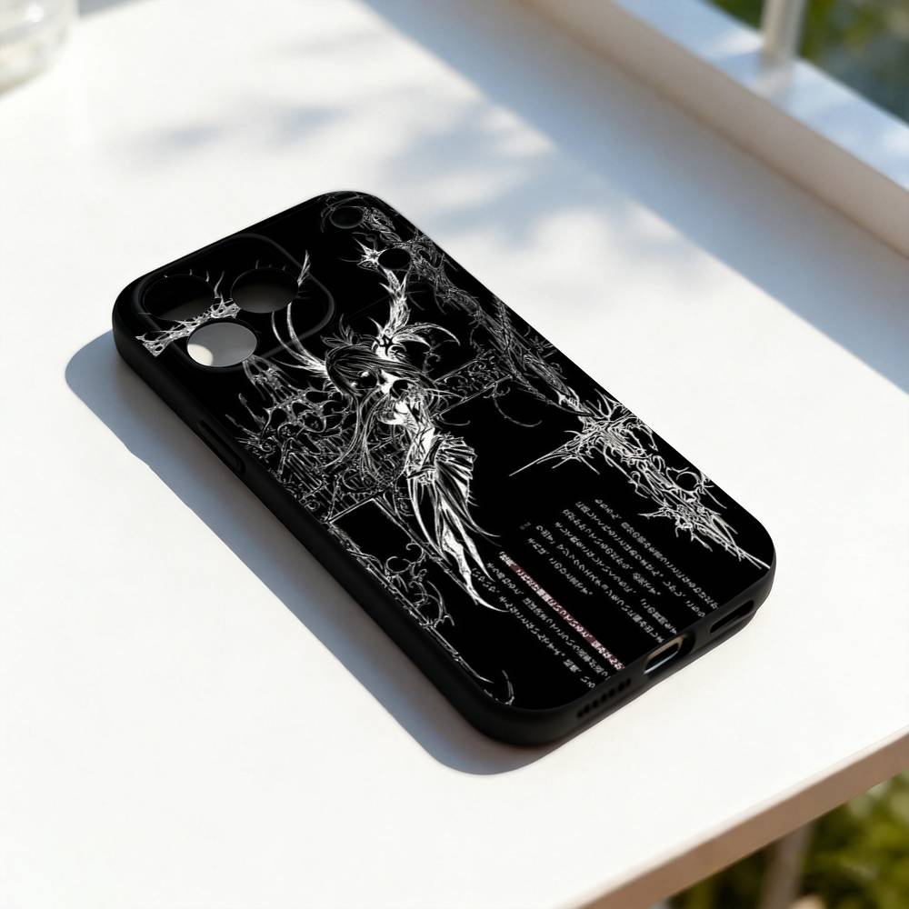 

Темний Готічний Кіберсигілізм Чохол для Телефону Для iPhone 11,12,13,14,15,16,17,Pro,Max,Plus,E,SE4,Air,Mini Чорний М який Чохол iPhone16e
