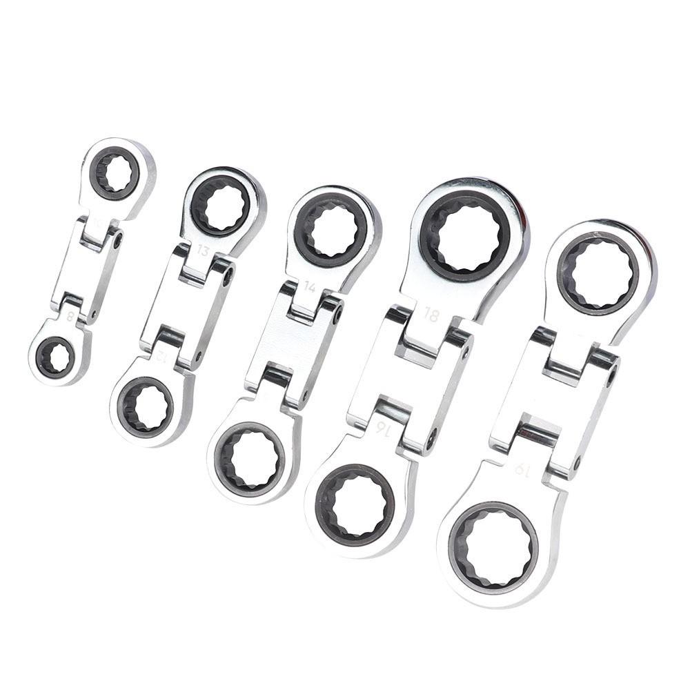 

Набор трещоточных ключей с подвижной головкой, 5 шт./набор