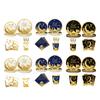 Elegant Disposable Dinnerware Set for 8 Guests Plates Cups and Napkins for Muslims Eid Festival Festive Celebration