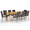 Day and Night - Day and Night Brown 9-Piece Garden Dining Set