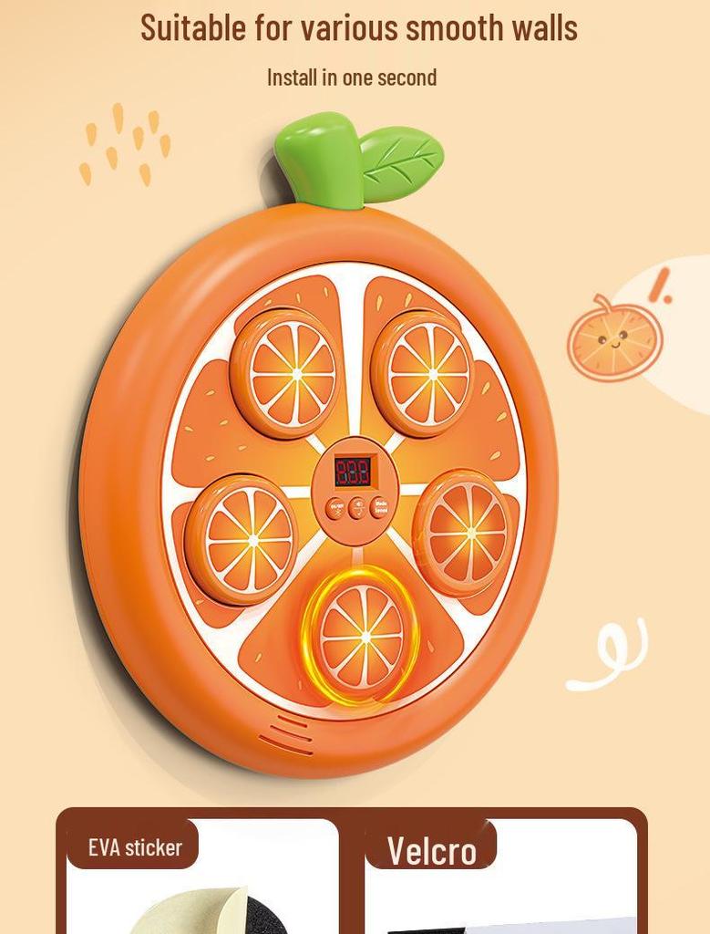 Smart Bluetooth Fruit-Themed Boxing Wall Trainer for Kids