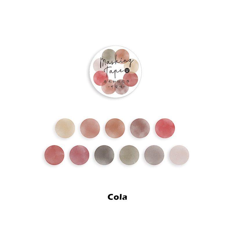 

100pcs Washi Tape Round Dot Stickers Charming Handcrafted Decorative Supplies For Diy Projects Cola