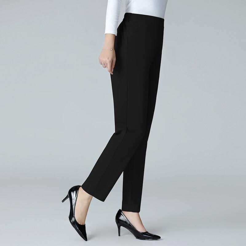 Pasite Dam Elastiska Casual Byxor med Raka Ben