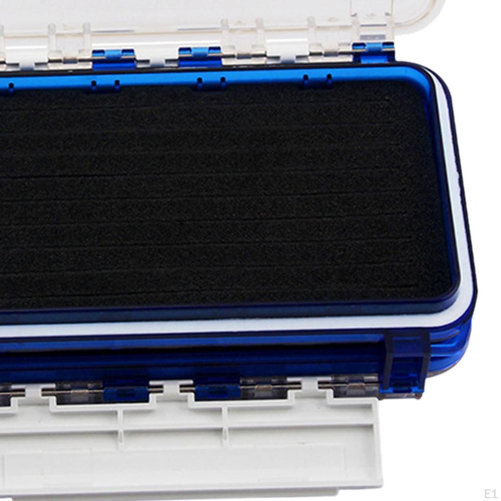 Fishing Tackle Case with Double Side Sturdy for Traveling Enthusiast Outdoor Blue