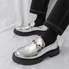 2025 Thick-Soled Height-Boosting Men's Patent Leather Loafers with Chunky Heel