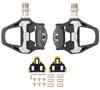 MicrOHERO 268g Chromoly Shaft Carbon Composite Body Sealed Bearings Pedal Black with Cleats Ultra-lightweight SPD-SL PD-R97P