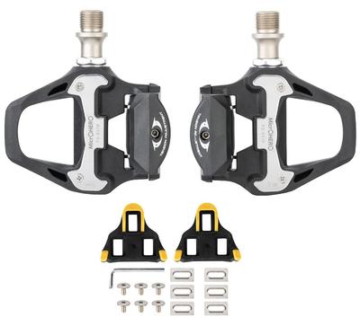 MicrOHERO 268g Chrommoly Carbon Composite Versiegelte Pedale Schwarz mit Cleats Ultraleichte Achse, Körper, Lager, SPD-SL PD-R97P
