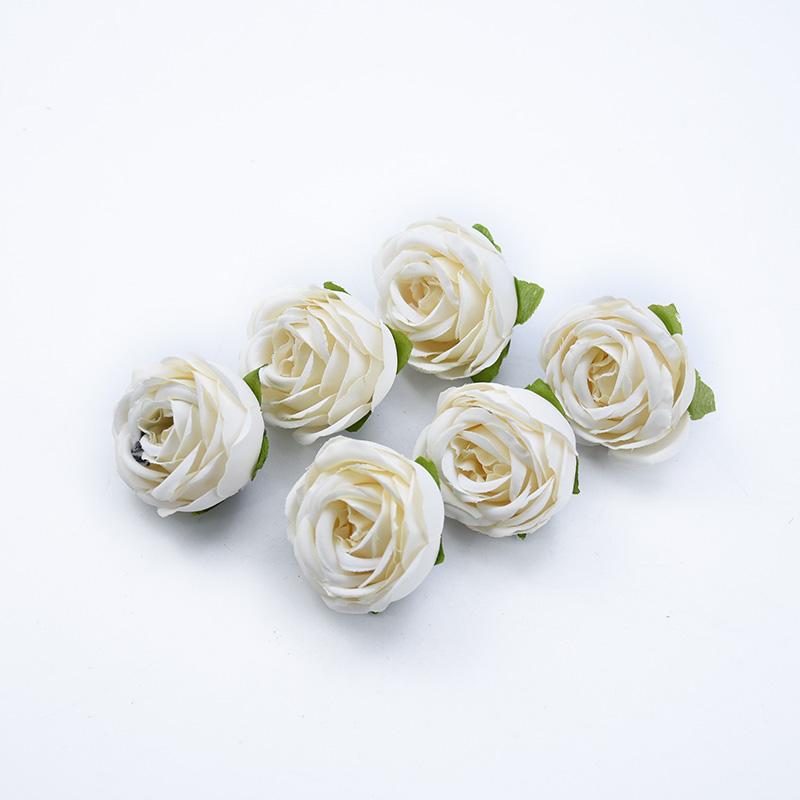 50/100pcs Artificial Flower Silk Rose Wedding Outdoor Garden Home Decor Accessories Diy Gift Candy Box Brooch Christmas Wreath