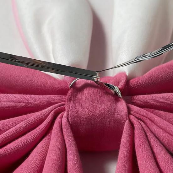 16-tums påskkransrosetter Glad påskkaninöronrosett för trädtopp Dekorativ tygrosett för vårhelg Ytterdörr Vägg Fönster Inomhus Utomhus