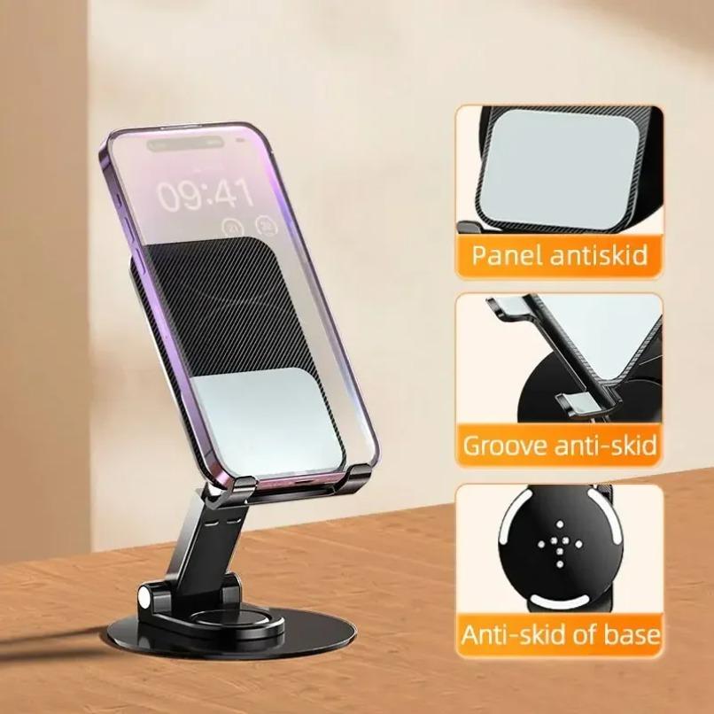 360° Roatation Foldable Phone Holder Cellphone Bracket for iPhone 17 16 15 14 13 12 Samsung Xiaomi iPad Tablet Smartphone Mount