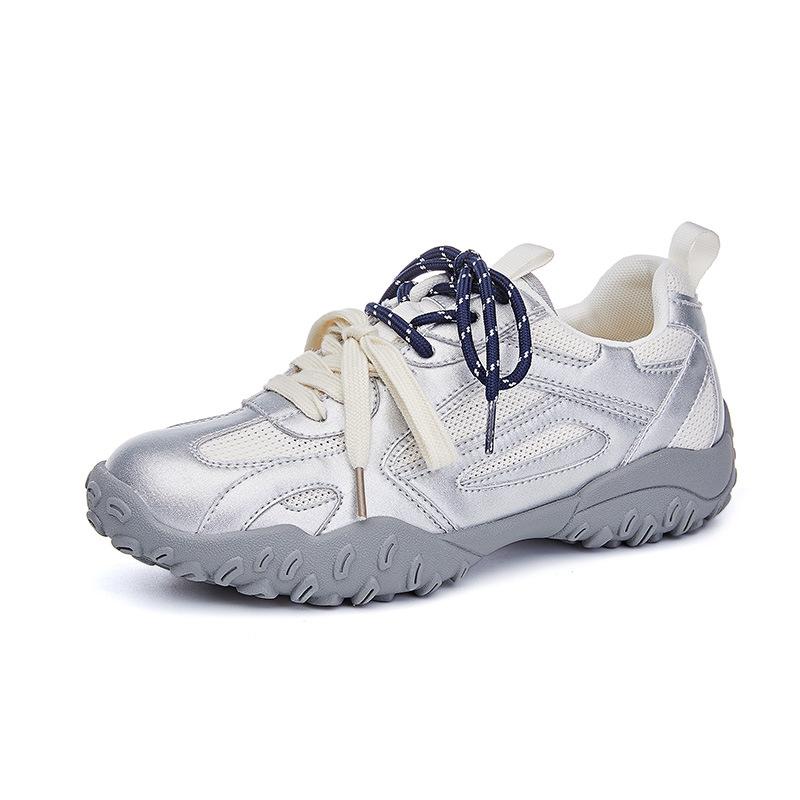 Leather Forrest Gump shoes 2025 autumn new shoes women's light and thin sports shoes light commuting dad shoes casual women's shoes