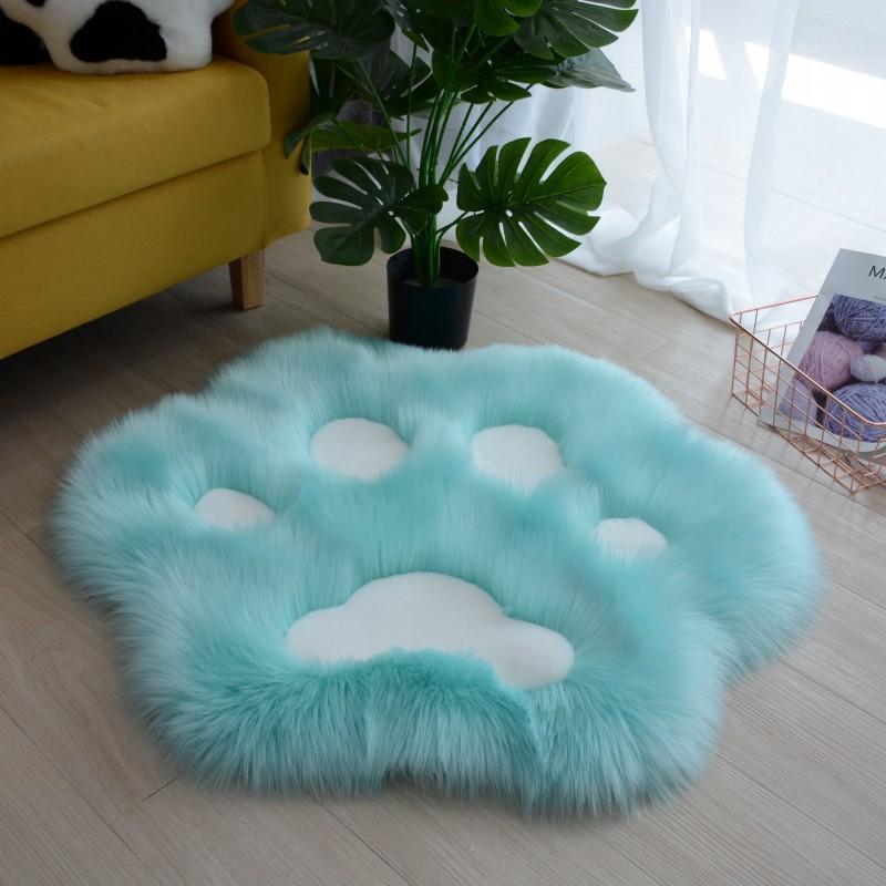 

Lovely Cat Paw Pattern Soft Plush Carpet Home Rugs and Carpets for Home Living Room 60x60cm