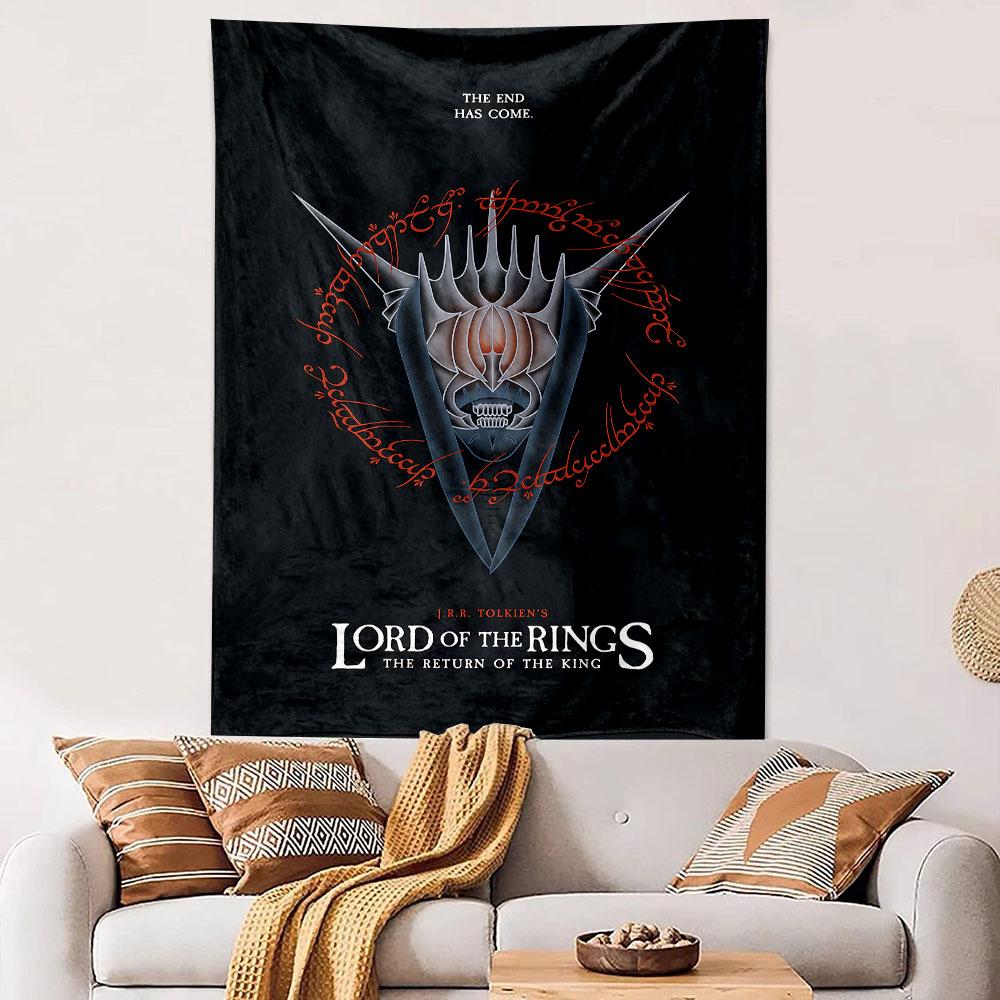 Lord of the Rings The End Tapestry Wall Hanging, Return of the King Poster Art, Epic Fantasy Wall Decor for Bedroom Man Cave