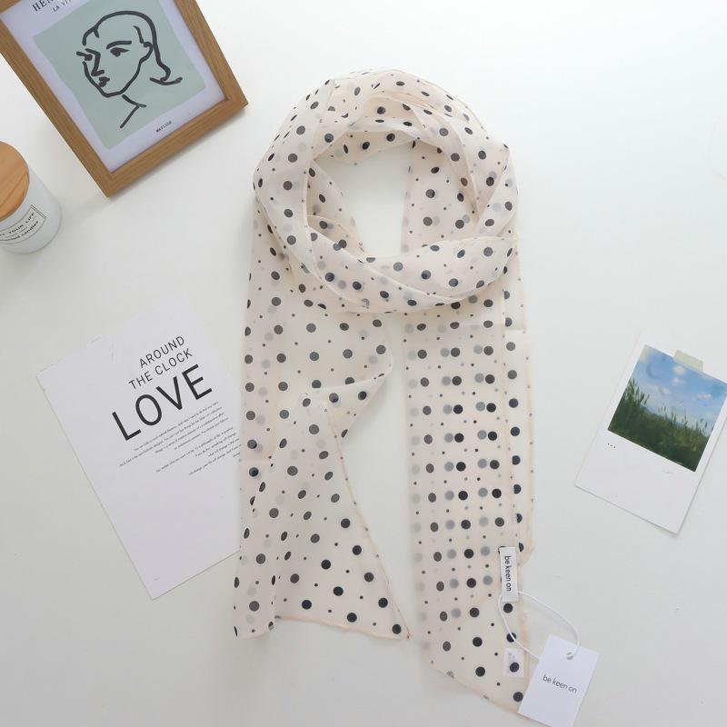 2025 Nische Persönlichkeit Colorblock Seidenschal: Vielseitiges und modisches dünnes Krawattenband-Accessoire für Damen