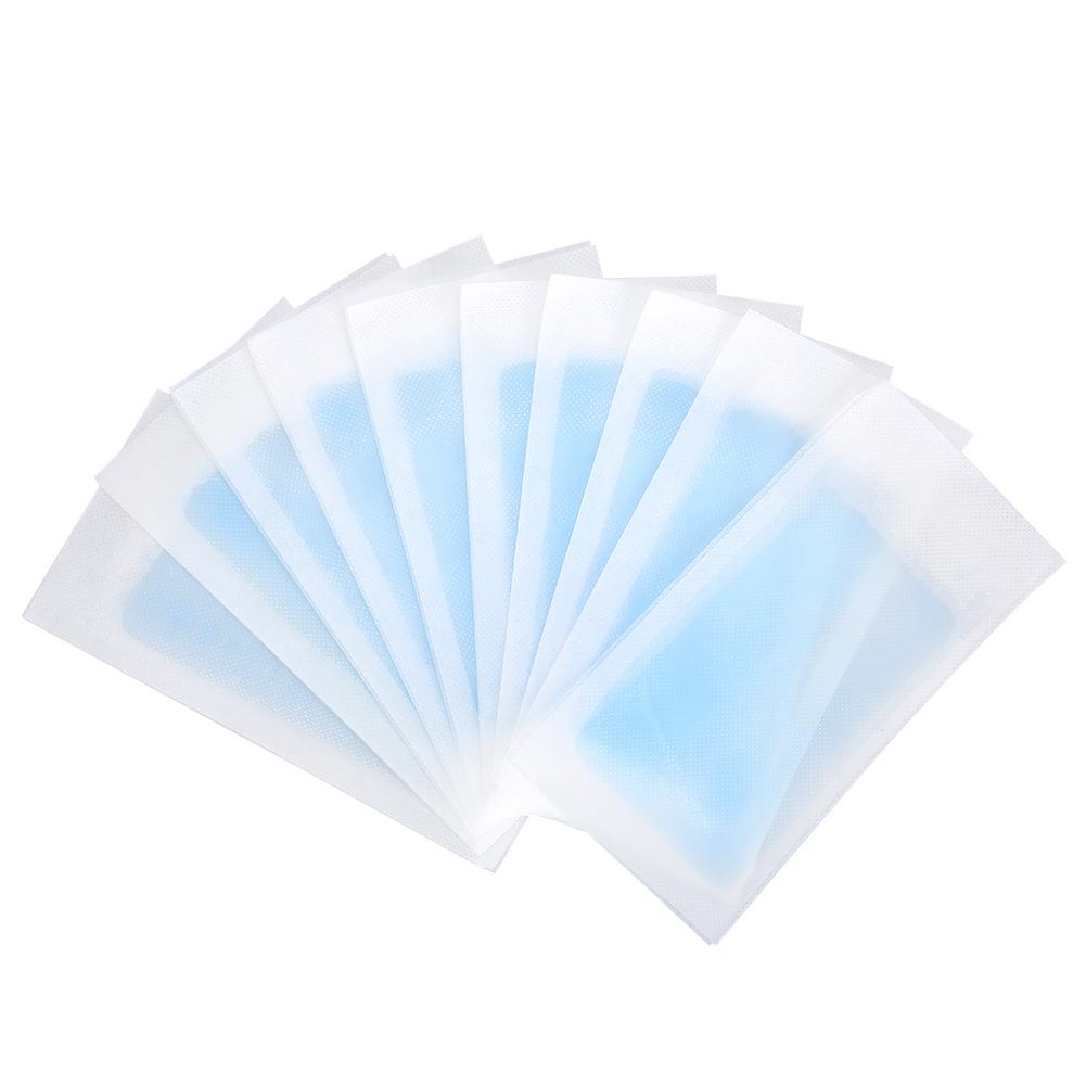 10 Pezzi Carta Depilatoria Gambe Corpo Viso Strisce Depilatorie a Cera(blu)