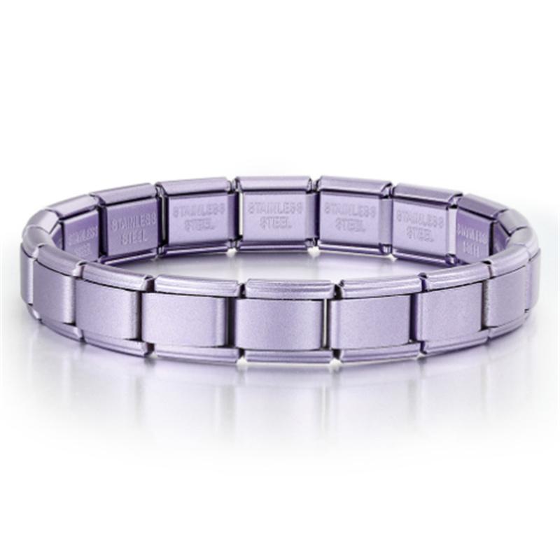 Braccialetti Charm Italiani Fai da Te Catena di Base Bracciale in Acciaio Inossidabile Moduli Assemblati Versatili Regalo Ideale 9mm Universale Dropshipping