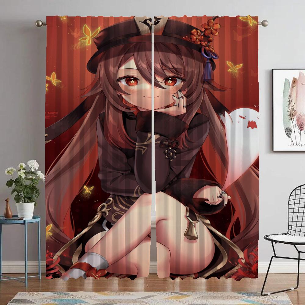 

Living Room Space Drape for Space 2 Panel Covers Divider Home Interior Draperies Kitchen Lightblocking Elegant Child for Genshin Draperies ideal W60xH90cmx2pcs-CL