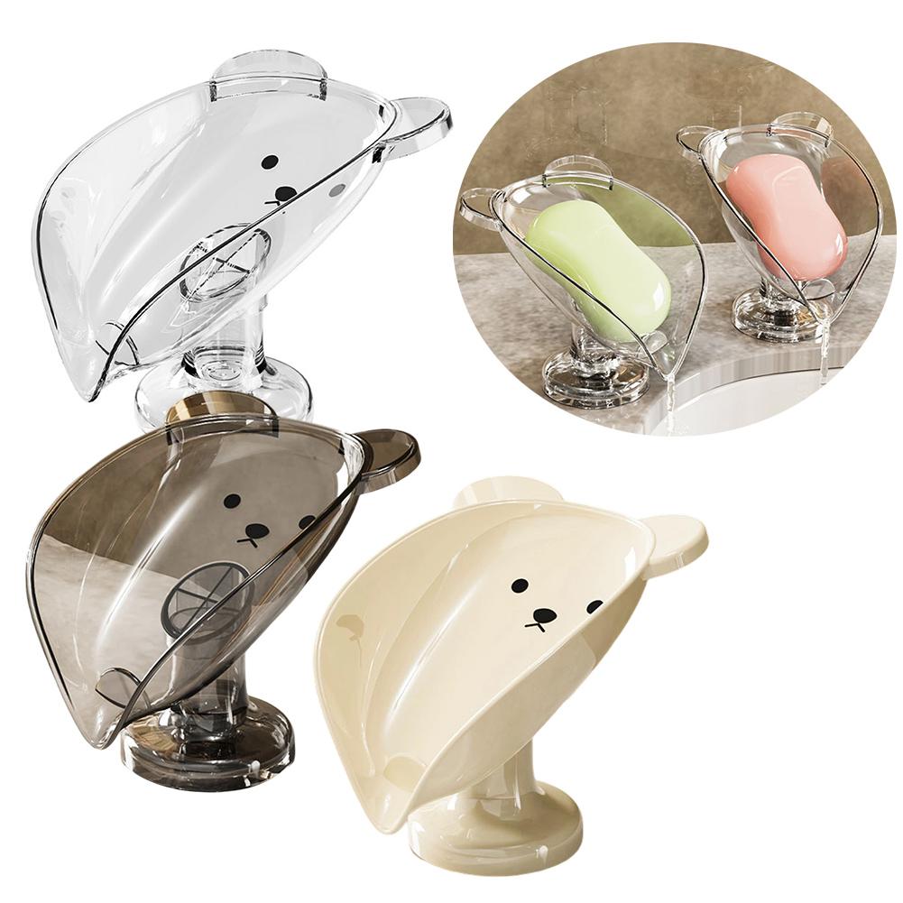 Suction Mount SOAP Dish with Smart Tilt Design to Prevent Water Buildup