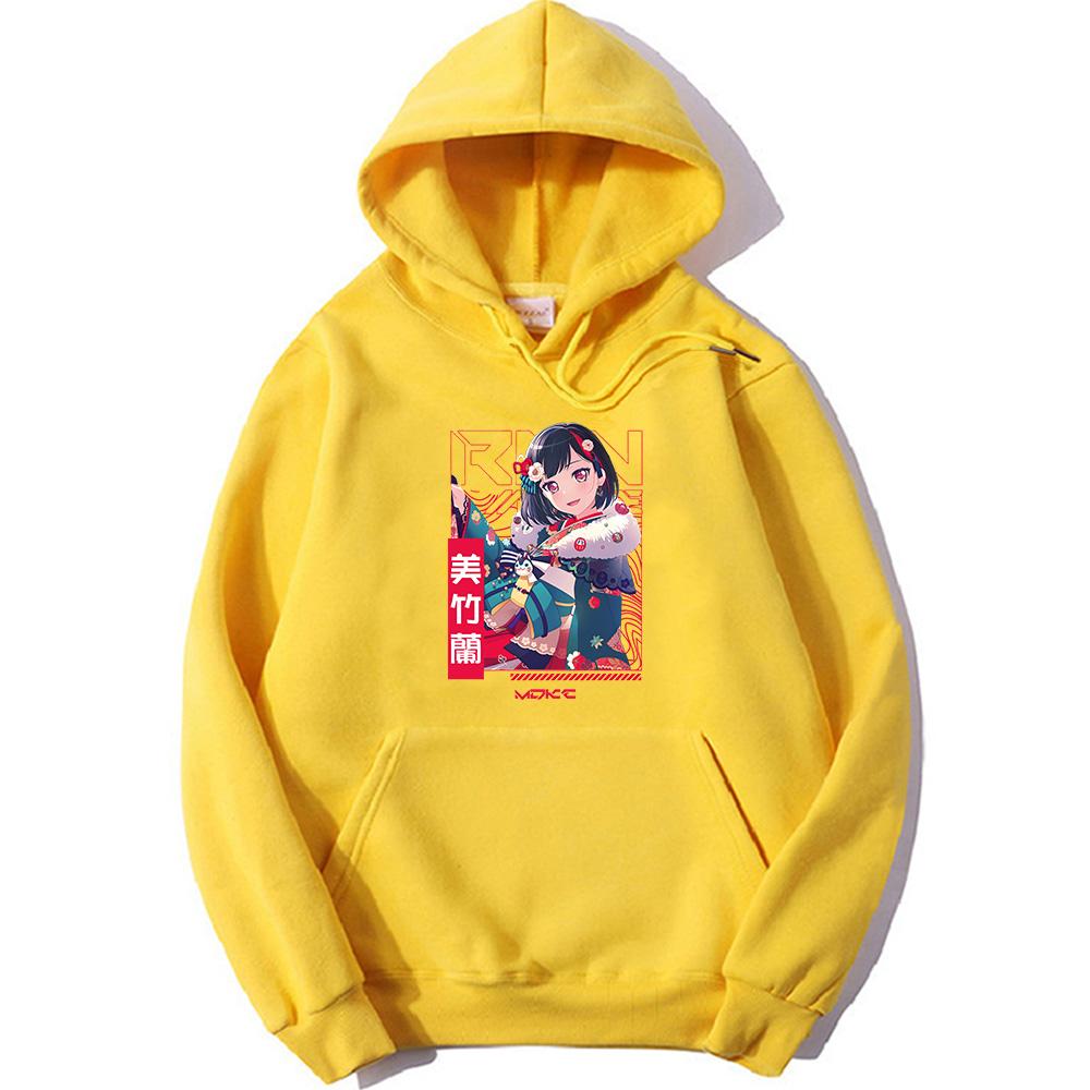 BanGG Dream Ran Mitake Graphic Sweatshirts Popular Character Print Clothes Women Cute Aesthetic Anime Hoodie Autumn Fashion Tops