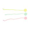 3Pcs Cat Plush Ball Interactive Cat Fuzzy Chew Balls with Bells for Indoor Cats Kitten Pure Color