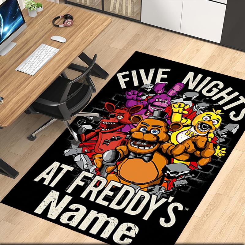 Custom Name Freddy Printed Carpet, Rug for Office Chair Living Room Bedroom Kitchen Room Decor Gifts.