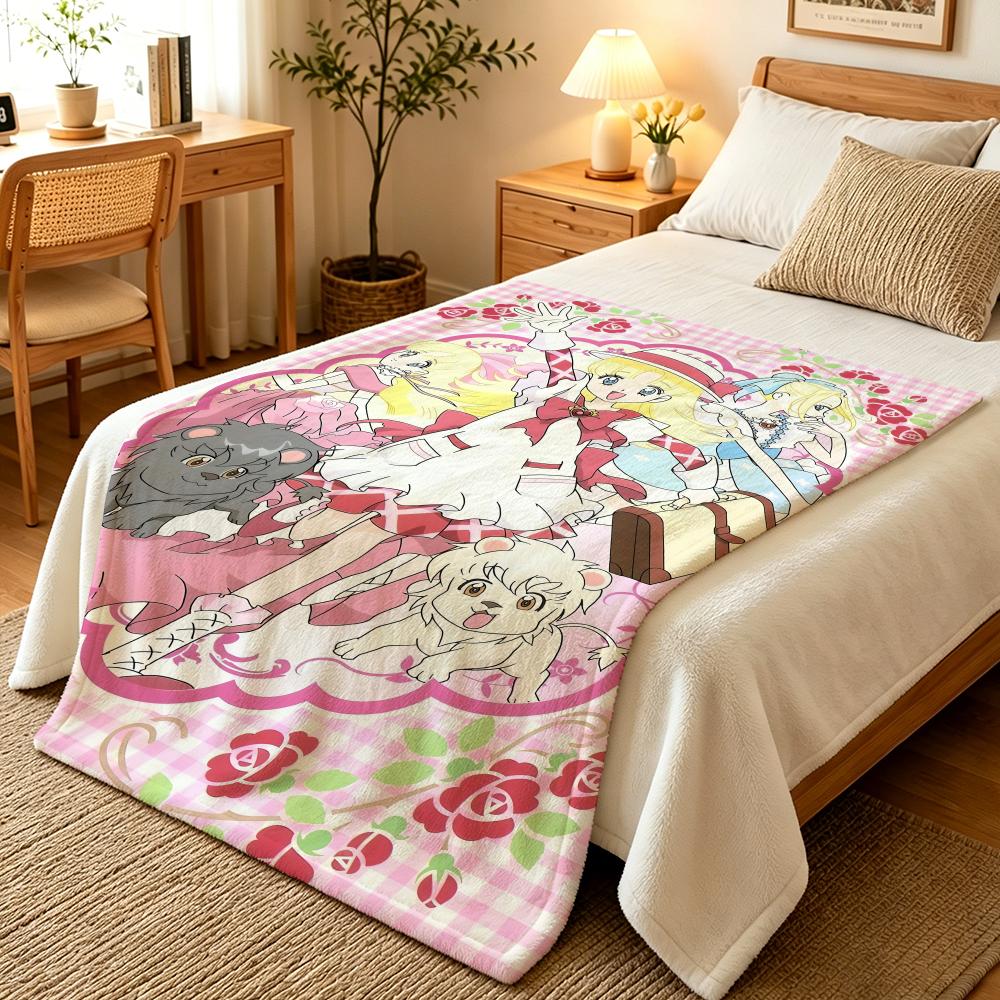 Anime A-Ashita no Nadja Throw Blankets Soft Warm Flannel Blanket Bedding for Bed Living room Home Sofa