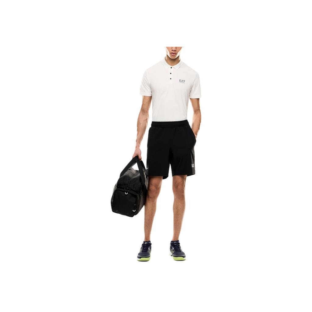 Emporio Armani EA7 Two-Tone Logo Short Sleeve Polo Shirt Men tops Cream 7M000168-AF13755-U0005