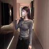 Reversible Bowknot Hollow-Out Round Neck Slim-Fit Long Sleeve Women's Spring Top