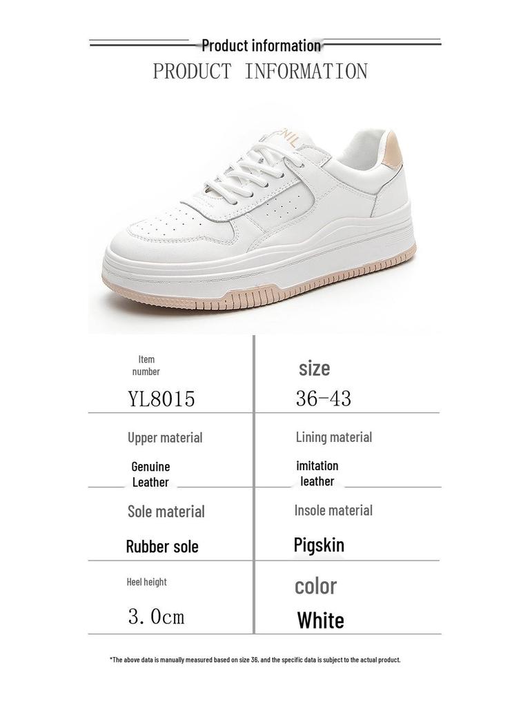 Spring 2023 Women's Flat Heel White Sports Shoes: Versatile, Plus Size (41-43), Celebrity Style