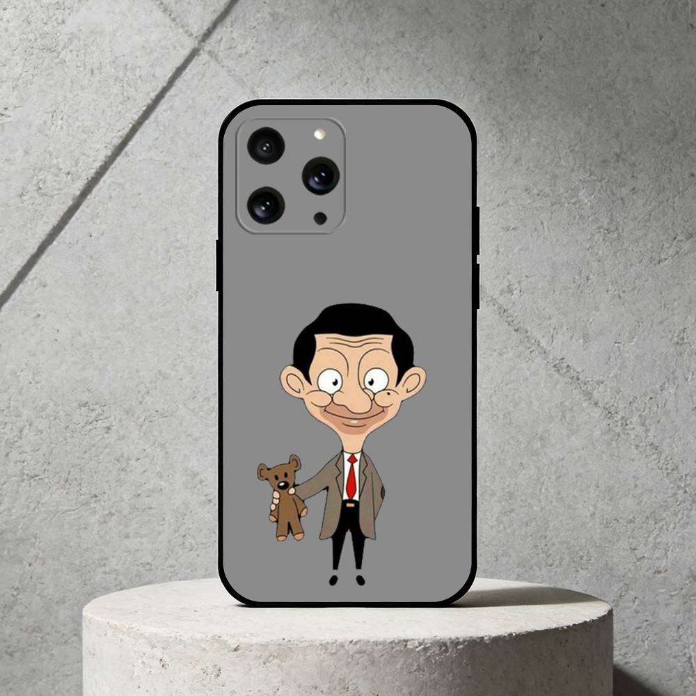 

M-Mr. Bean Phone Case For iPhone 17,16,15,14,13,12,11 Plus,Pro Max,SE4Soft Silicone Black Cover iPhone13PROMAX