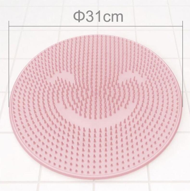 Массаж ног для душа Коврик для купания Силиконовый очищающий массажный коврик розовый