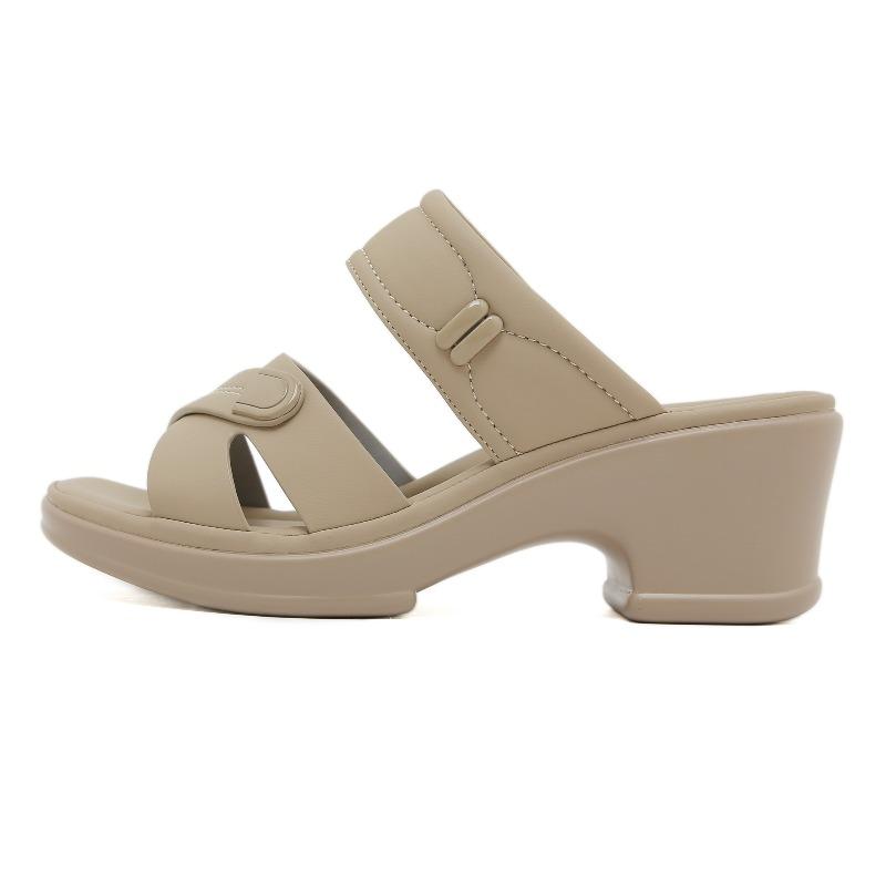 Sommerschuhe Damen Absatzsandalen Weich Lässig Quadratischer Absatz 6cm Elegante Damensandalen Bequem Übergröße 41