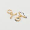 4 Sets 14K18K Gold Color Plated Brass O Toggle Clasps Connector For Diy Bracelet Necklace Jewelry Making Findings Accessories