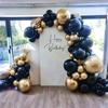 Černo-zlatý balónkový girlandový oblouk sada narozeninová párty dekorace pro děti svatba narozeninová párty potřeby latexový balón baby shower dekorace