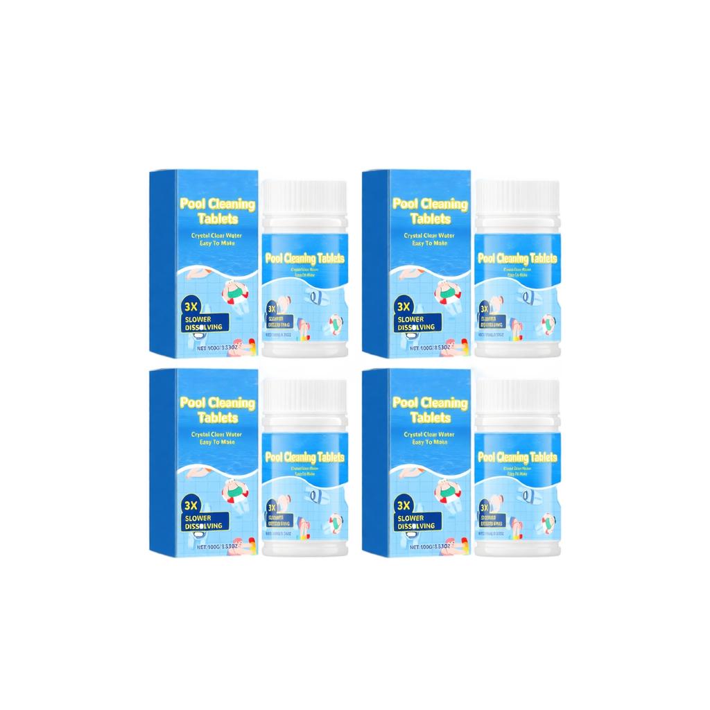 Pool Cleaning Tablets Slow Dissolving Chlorine Tablets for Crystal Clear Water Easy To Use for Swimming Pools and Spas