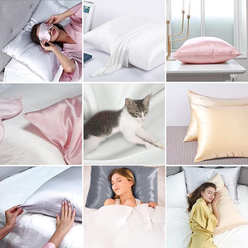 1pc Pillowcase Super soft Pillowcase Comfortable Luxurious Satin Pillowcases designed for Hair and Skin Hypoallergenic Cooling Pillow Cases