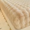 Class A Bubble Fleece Solid Color Fitted Sheet Thickened Mattress Protector Cover Fleece Bed Sheet Single Piece